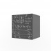 Полка куб с фасадом серая печать «Формулы» - Ньютон Грэй