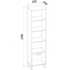 Стеллаж узкий Карбон