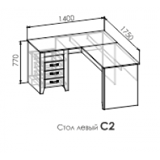 С2- Принт стол угловой Нордик