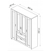 Шкаф СИРИУС четырехдверный с двумя выдвижными ящиками и двумя зеркалами, цвет белый