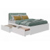 Кровать односторонняя Фьорд с мягким зелёным изголовьем 2000х1600