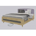 Двуспальная кровать с мягким изголовьем Nova 2 (графит/сиреневый)