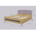 Двуспальная кровать с мягким изголовьем Nova 2 (графит/сиреневый)