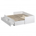 Кровать двухспальная КАСТОР раздвижная с ящиками, с ортопедическим основанием 90/180х200, ДСП, цвет белый