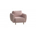 Кресло для отдыха Тулисия светло-розовый, ткань рогожка