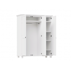 Шкаф 30 Вествик трёхдверный, массив сосны, цвет белый