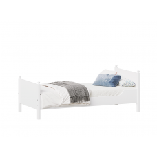 Кровать Вествик односпальная 90х200, массив сосны, цвет белый