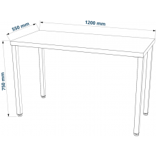 Стол письменный Ингар, 120x75, белый