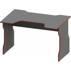 Стол компьютерный ВАРДИГ K1 120x82, антрацит/красный