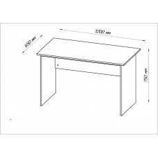 Стол КАСТОР письменный 120х65, цвет Дуб Венге