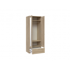 Шкаф СИРИУС двухдверный с одним выдвижным ящикам и двумя зеркалами, цвет Дуб Сонома