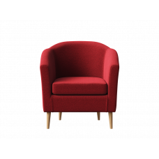 Кресло для отдыха Тунне бордовое, ткань рогожка
