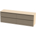 Комод Варма 4Д низкий с четырьмя выдвижными ящиками, цвет дуб белёный