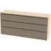 Комод Варма 6Д большой с шестью выдвижными ящиками, цвет дуб белёный